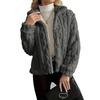 European and American Popular Double-sided Velvet Twist Women's Jacket Comfortable Plush Warm Top