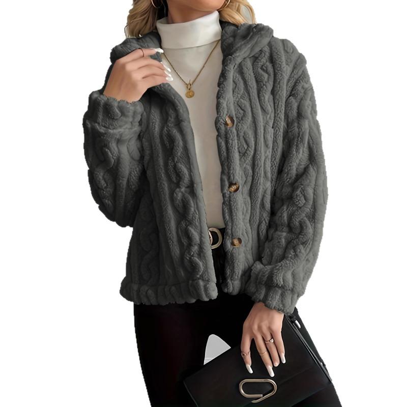European and American Popular Double-sided Velvet Twist Women's Jacket Comfortable Plush Warm Top
