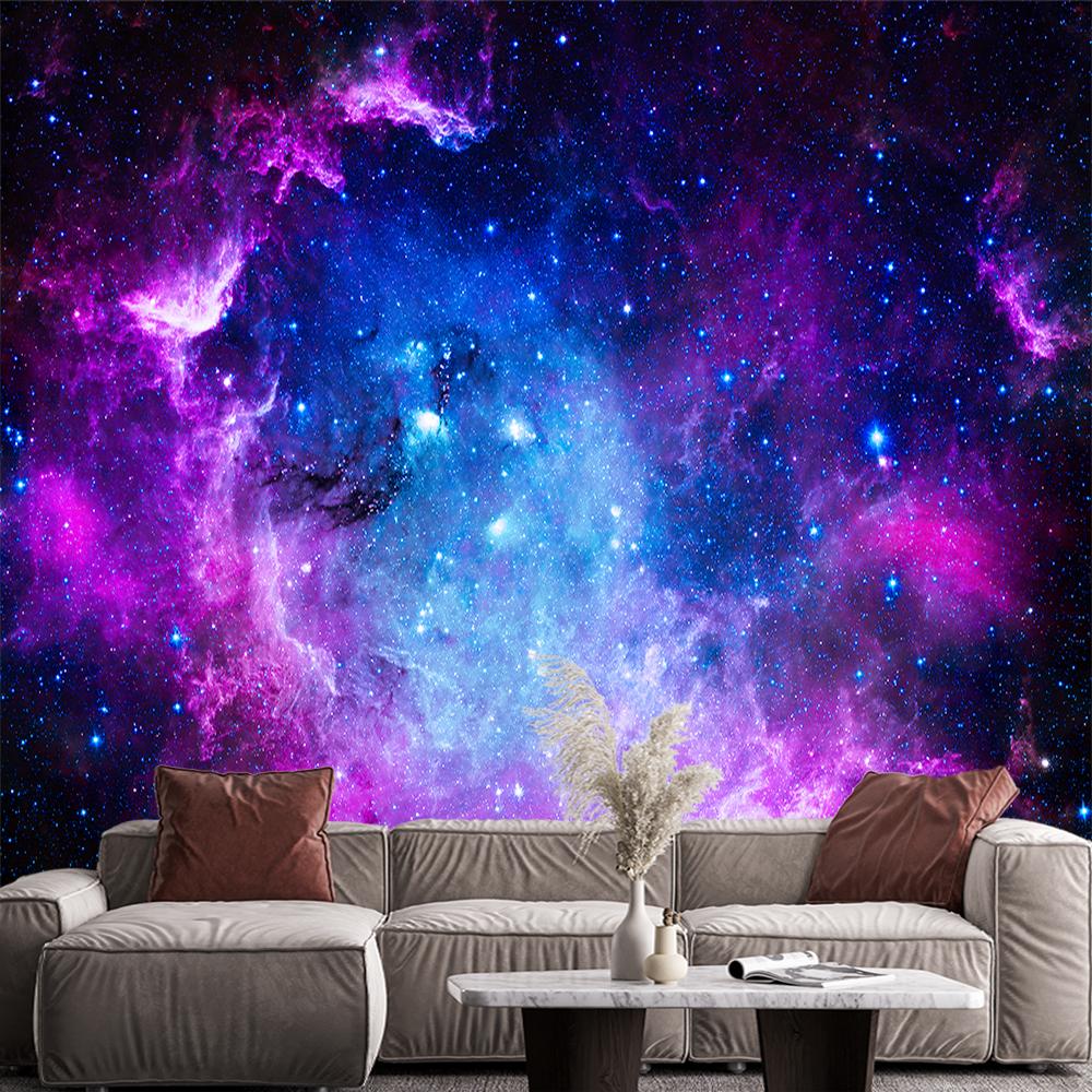 Large Galaxy Wall Mural Night Sky Murals For Walls For Living Room Bedroom Starry Wallpaper Home Decor