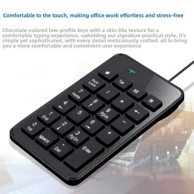 New 23 Keys Wired Number Keypad Multifunctional Slim Number Pad Keyboard Mini USB Numeric Keypad For Laptop PC Desktop