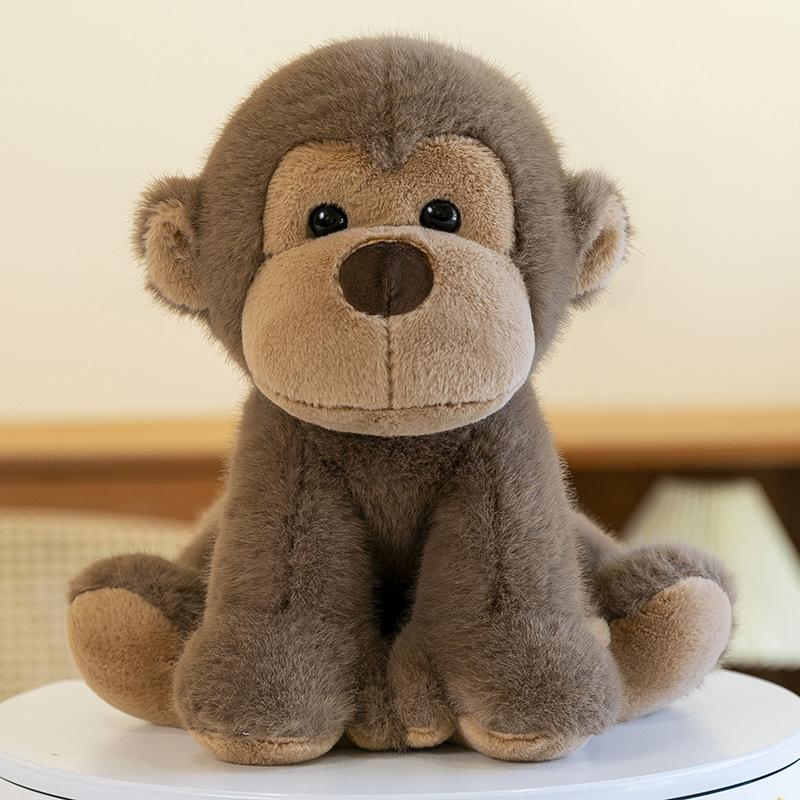 

Милые плюшевые игрушки «Привет, животное», детская комфортная кукла-котенок, щенок, украшение для дома, сувенир-обезьянка 25cm【0.55kg】