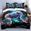 Dreamy Glow Koala On Tree Duvet Cover Set With 3D Printing Design Soft Polyester Bedding Set All-Season Comfort Machine Washable