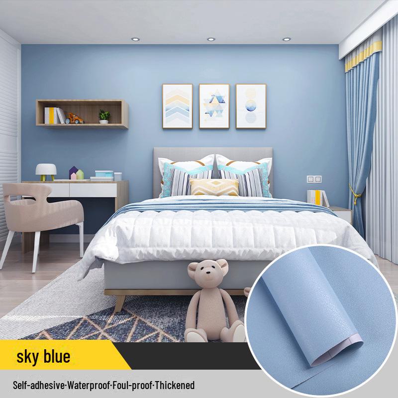 Self-Adhesive Solid Color PVC Wallpaper for Bedroom and Home Décor
