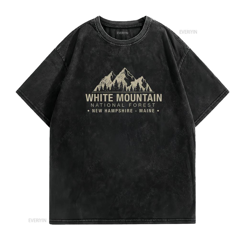 White Mountain National Forest New Hampshire Maine T Shirt vintage Washed Unisex Stylish Top For Everyday Wear homme Casual