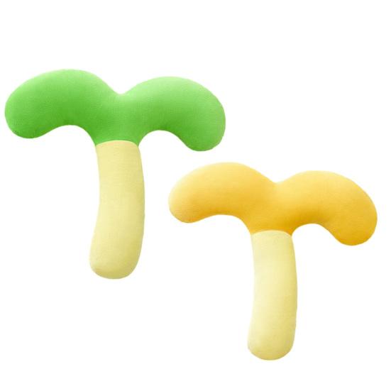 Almofada de Pescoço de Pelúcia para Pet, Almofada Macia para Dormir para Cães Pequenos e Gatos, Brinquedo de Abraçar em Forma de Broto de Feijão para Filhote de Cachorro e Gato