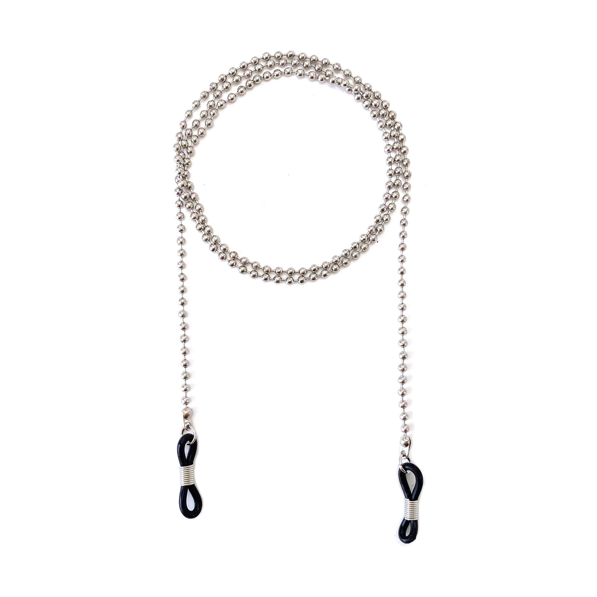 

Маска висит на веревке, маска против потери, шнурок, цепочка, ожерелье из бисера, держатель для очков, цепочка для маски белый