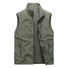 Stand Collar Vest Workwear Multi-pocket Vest Men's Vest Sleeveless