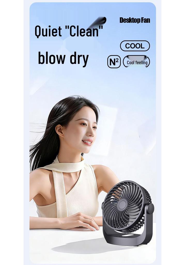 Mini USB Rechargeable High-Speed Desktop Fan: Portable and Powerful