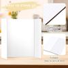 HAUTOCO 3 Pcs Small Trifold Poster Board 21 x 14 inches Tri Fold Presentation Boards White Corrugated Project Boards for Science Fair, School