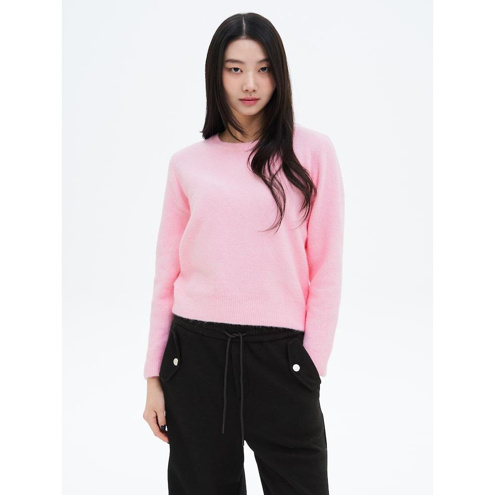 8SECONDS Round Neck Collar Pullover Light Pink