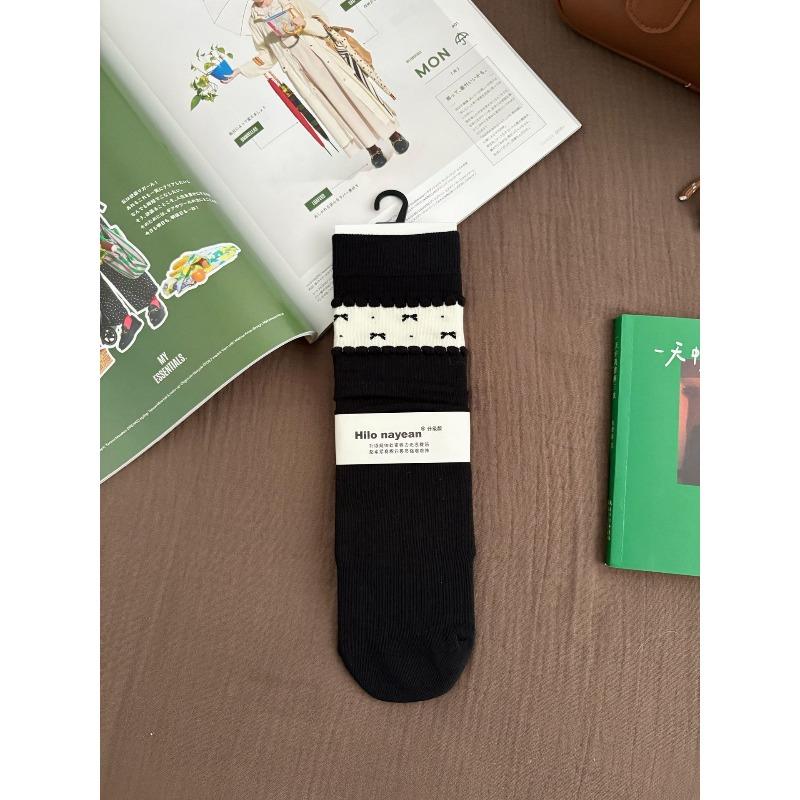 Damen Frühling und Herbst Gebrochene Blume Nähte Brakteen Nahtlose Röhrenstulpen