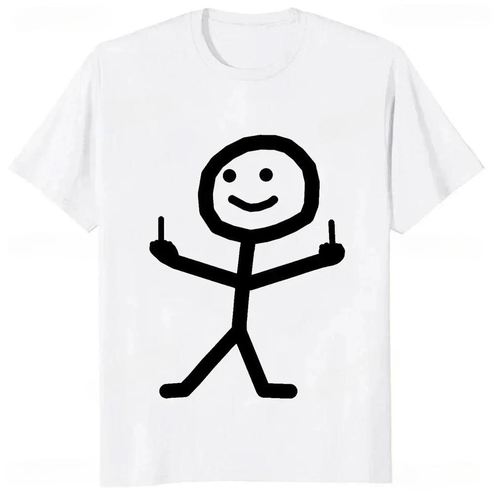 Prostřední prst Funny Maniak Tisknuto Muž T-Shirt Volné Casual Módní Harajuku Hip Hop T-shirt Hipster Streetwear Comfort Clothing