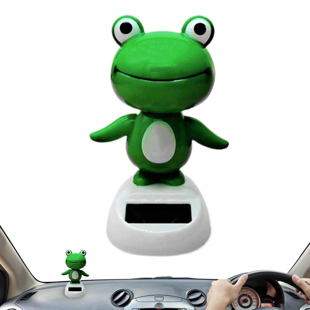 Knikkerhoofd Kikker Dashboard Knikkerhoofd Kikker Schattige Geanimeerde Schuddende Hoofd Knikkerhoofd Auto Dashboard Dier Auto Auto Decoratie