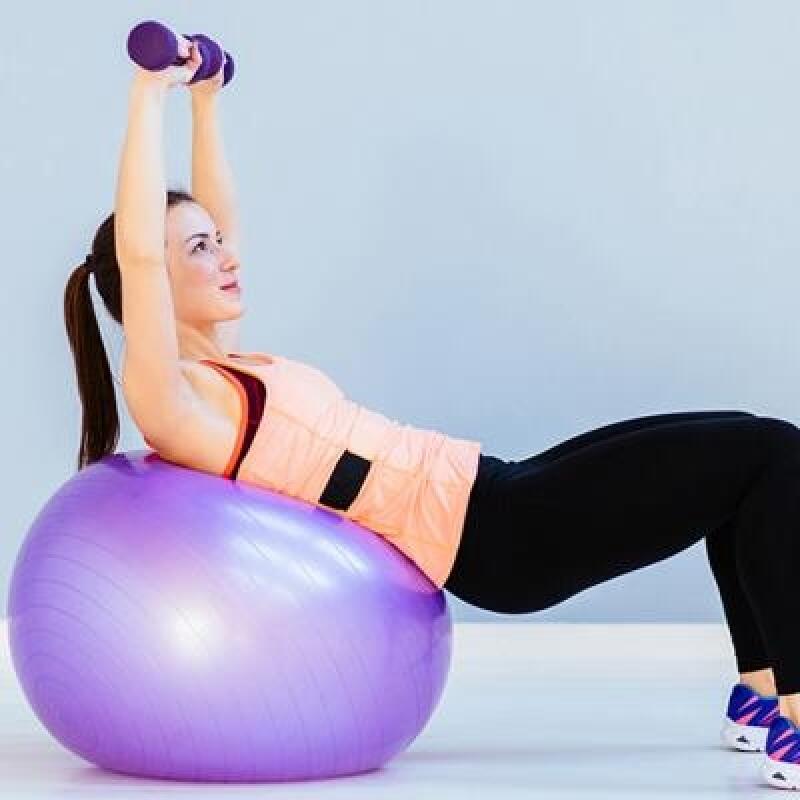 Home training balance ball PVC gym ball 65cm Purple