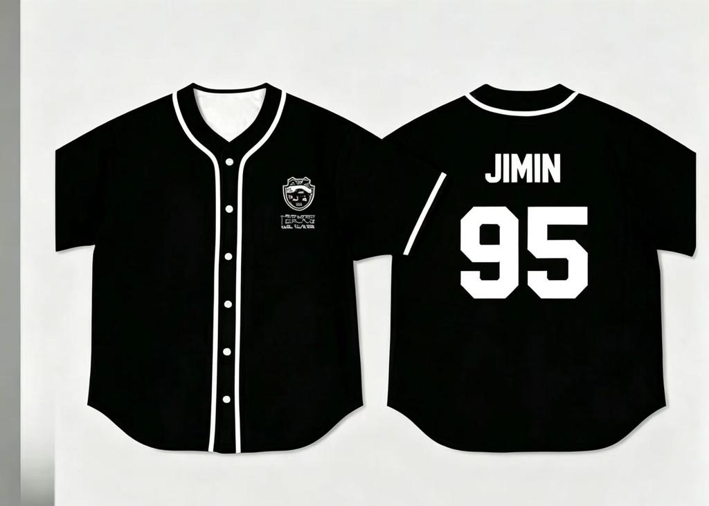 Camiseta de Béisbol Kpop BTS de Manga Corta Cárdigan Streetwear Coreano Soporte para Fans Camisa Casual de Botones de Verano para Mujeres Hombres