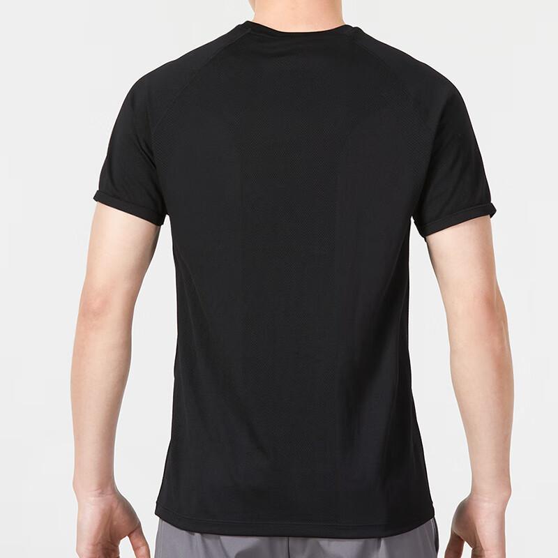 Under Armour Solid Color Logo Fitness Training Breathable Crew Neck Short Sleeve T-Shirt Men Tops Black 23500511-001