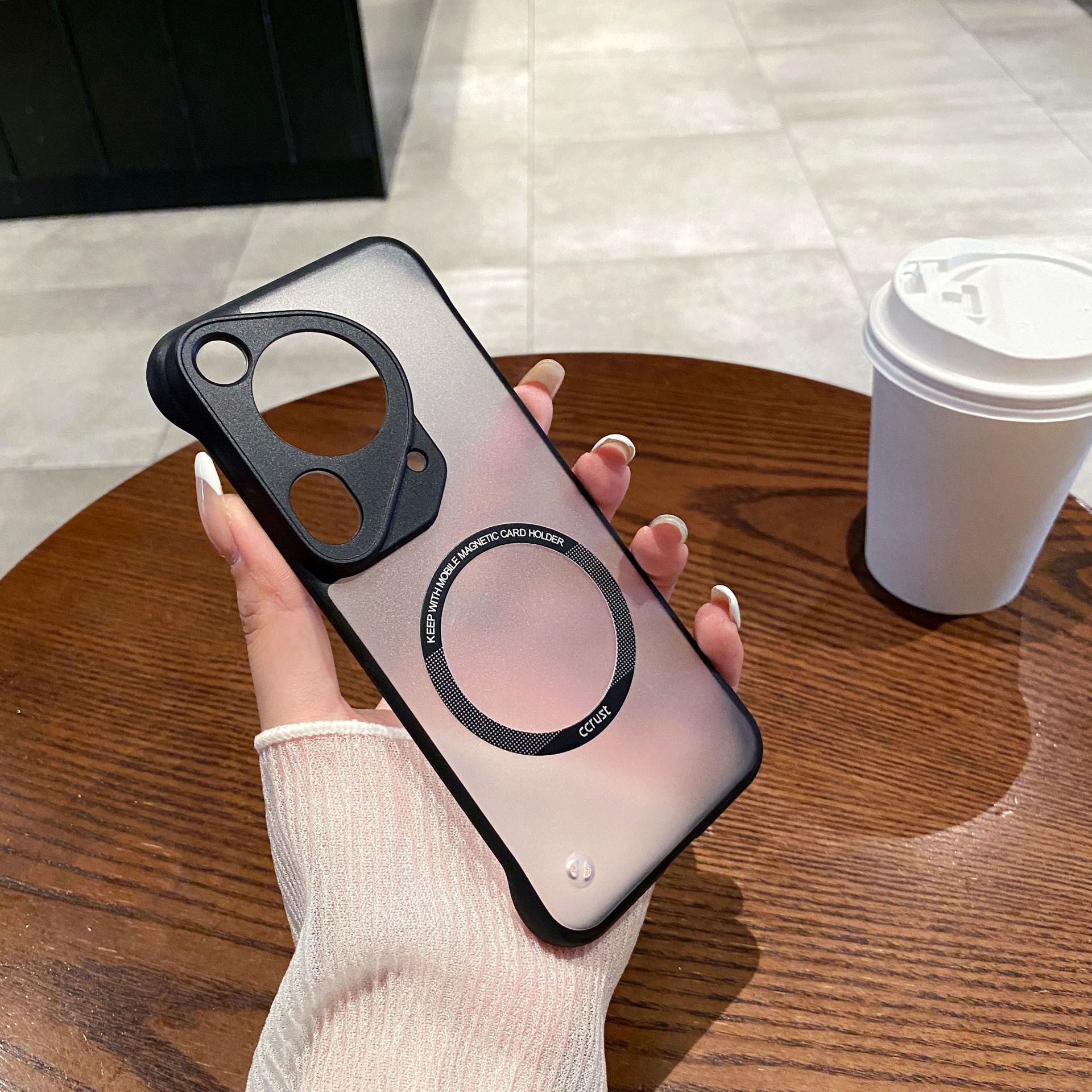 

Huawei Pura70ultra Borderless Magnetic Mate60pro Phone Case Nova12 Skin-feel Matte Case HUAWEI nova11pro чёрный