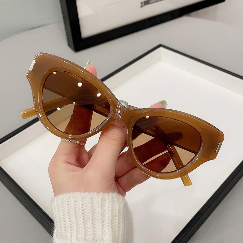 

JYL TS Big Face Sunglasses Women UV Protection Slimming CY5523 A-9211 імбирний