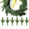 40PCS Durable Plastic Pine Sprays with Wire Stems Safe Never Toxic Sustainable Friendly Christmas Tree Ornaments Inside Use