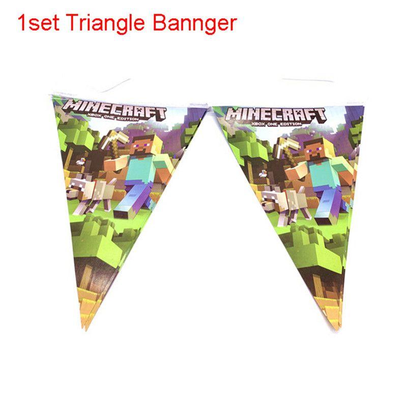 Shower Minecraft Baby Birthday Party Supplies Decoration Tableware Disposable