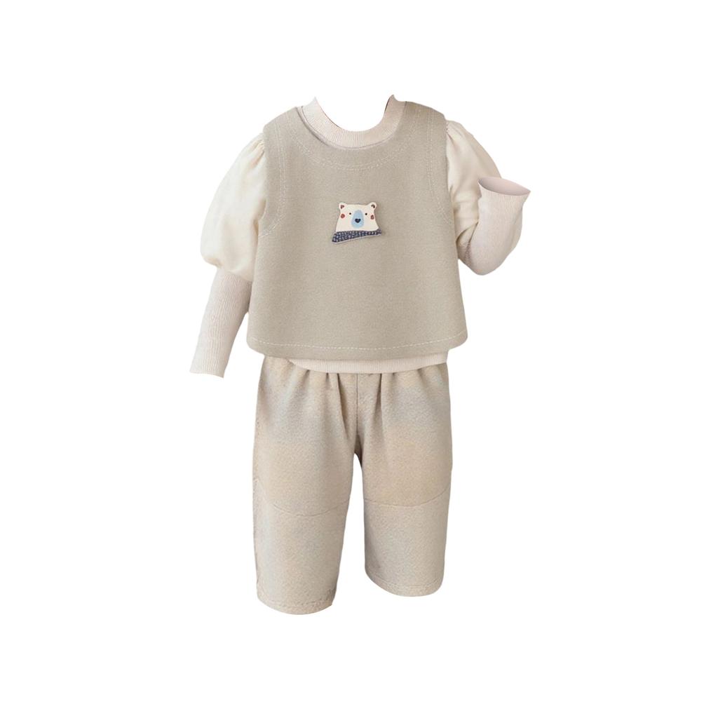 Kids Casual Long-Sleeve Set, Comfortable Daily Wear Outfits