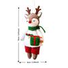 Cartoon Christmas Reindeer Hanging Decoration with Short-Pile Fabric, Finished Edges, and Holiday Artwork for Branch Displays