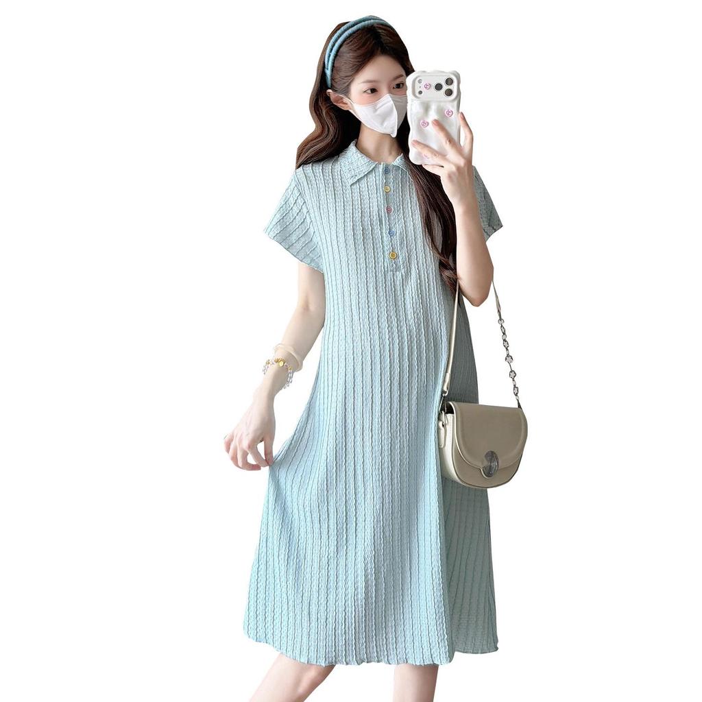 2026 Summer Ice-Fee Maternity Polo Dress