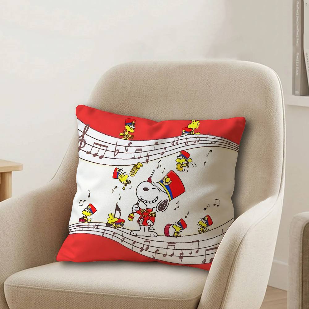 Classic Cartoon Cute SSnoopy Office Cushion Pillowcase Car Cushion CoverXCM Lumbar Pillowcase Sofa Pillowcover