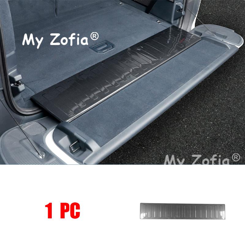 For ZEEKR 9X 2025 2026 Car Rear Guard Plate Trunk Protective ABS Carbon fiber Pattern Cover Interior Accessories