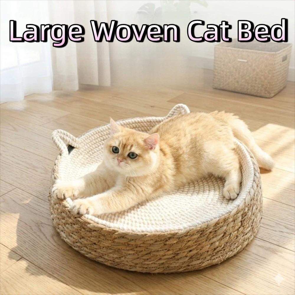 Cotton Rope Cat Scratching Board Wear-Resistant Pet Sofa Bed Large Woven Cat Bed  Play Exercise