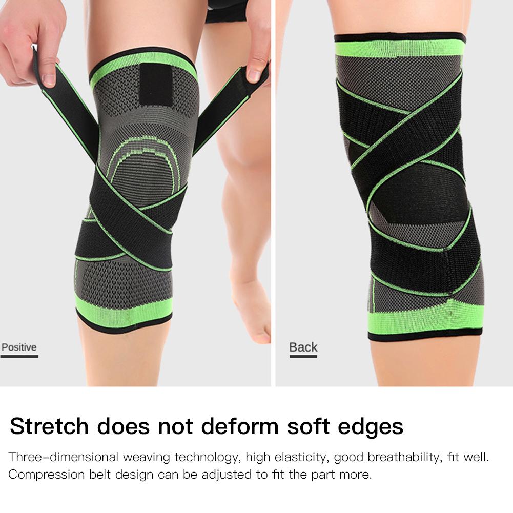 Outdoor Sport Compression Kneepad Fixed Belt Kneecap Fitness Training Protective GearL