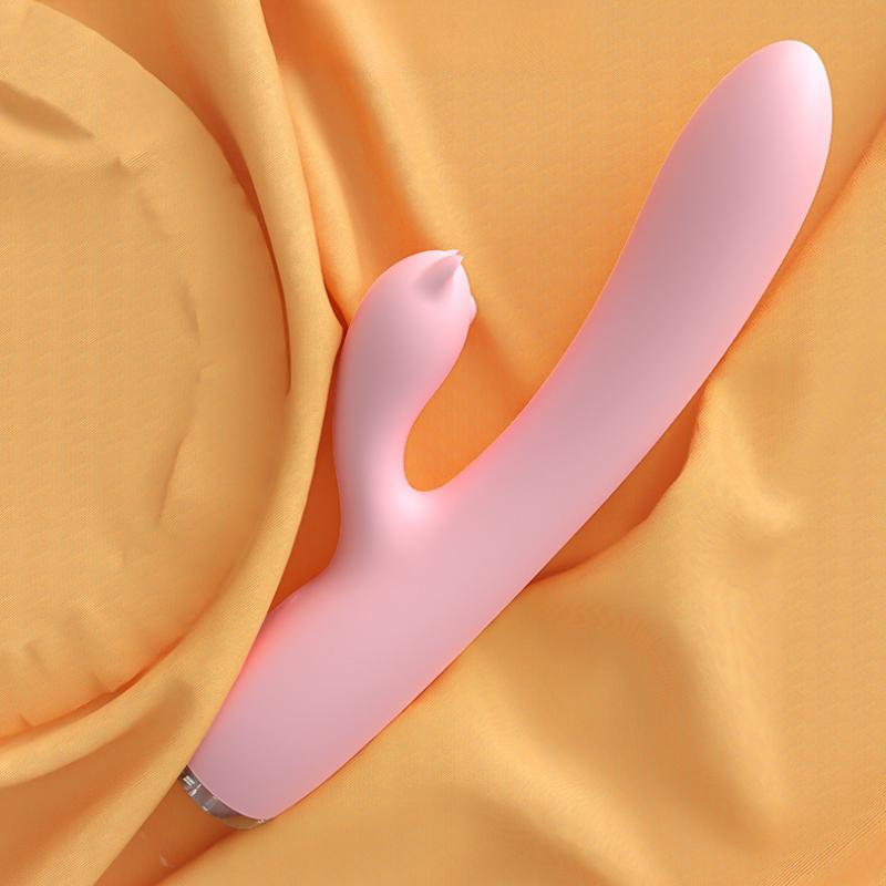 Telescoping Heating Powerful Rabbit Vibrator Dual Motor 8 Vibration Modes G-Spot Clitoris Vibration Massagers in Girls
