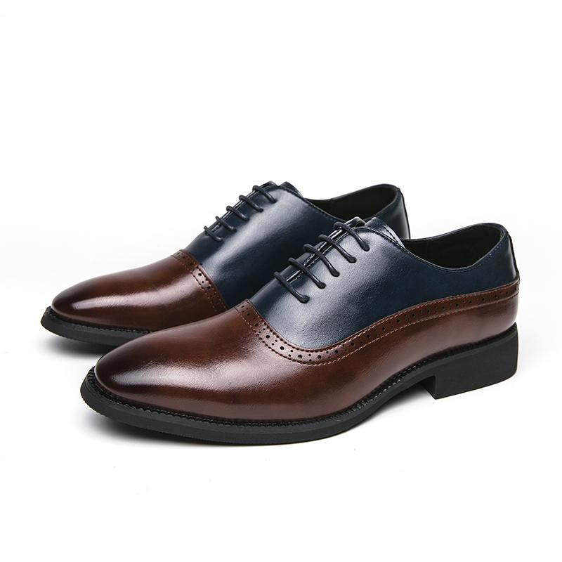 Fashion Mixed Colors Mens Dress Shoes Retro Male Leather Shoes Business Male Baroque Footwear Casual Mens Oxford Footwear