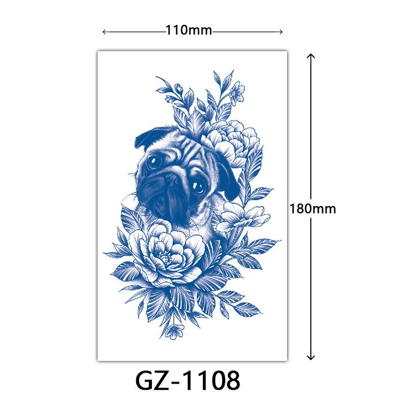 Juice Tattoo Stickers, Herbal Tattoo Stickers, Semi-Permanent English Letter Tattoo Stickers Tattoo