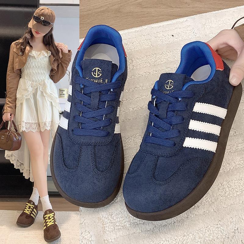 New autumn flat baseplate shoes women's fashion versatile casual sports shoes retro soft-soled running shoes