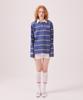 Minasu Mns Striped Cotton Collar T Shirt_Blue