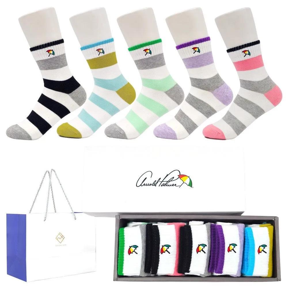 Arnold Palmer Women's Casual Socks Vivid Mid-Length 5-Pair Gift Set SL019