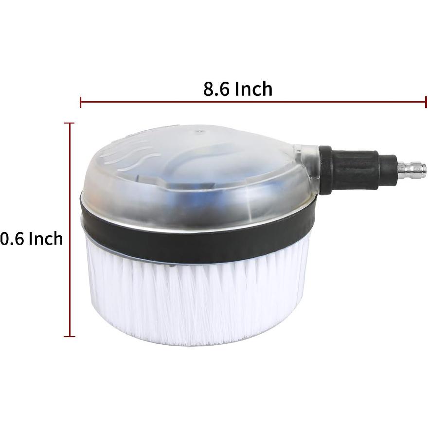 Soopre Deluxe Car Wash Rotary Brush Kit, 1/4 Inch Quick Connect High Pressure Washer Dip Wash Brush For Surface Cleaning Car/Glass/Wood Floor/Window