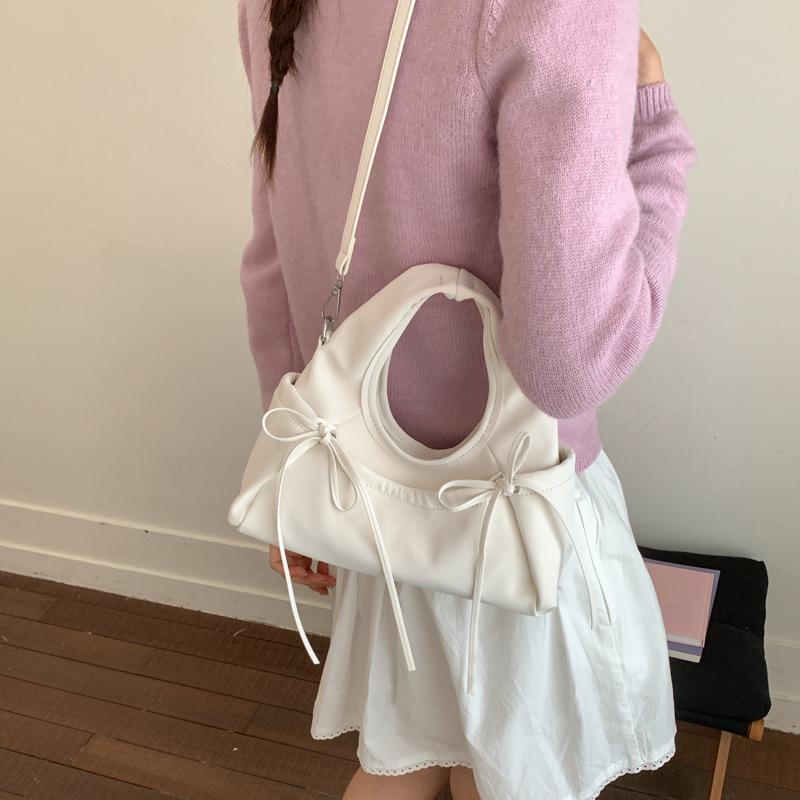 Korean Style Ballet Crossbody Bag New Trendy Womens Handle Bag Folded Design Versatile Comfortable and Versatile Commuting Bag