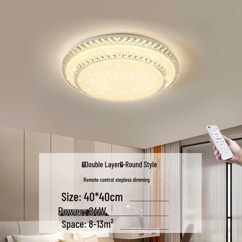 Modern Luxury Faux Crystal Chandelier: Round Ceiling Lamp for Living Room or Bedroom