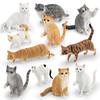 Pvc Orange Cat Grey Cat Model Decor For Home Office Desk And Collectors Display