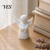 Desktop Angel Ornament 3D Printed Figurine, Little White Guardian Statue, Home Decor Figure Healing Winged for Shelf Mini Statue
