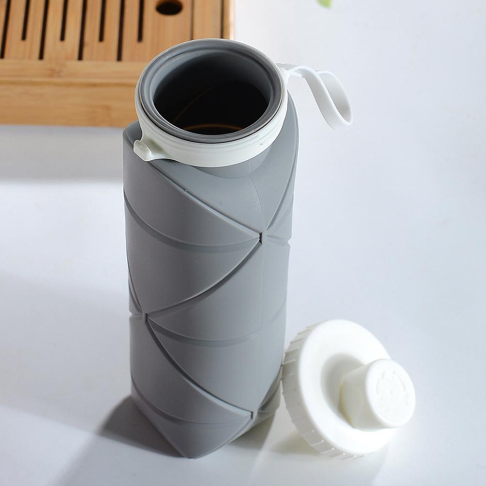 600ml Collapsible Water Bottles Foldable Leak Proof Travel Water Bottle Reusable Camping Cup For Outdoor Sports