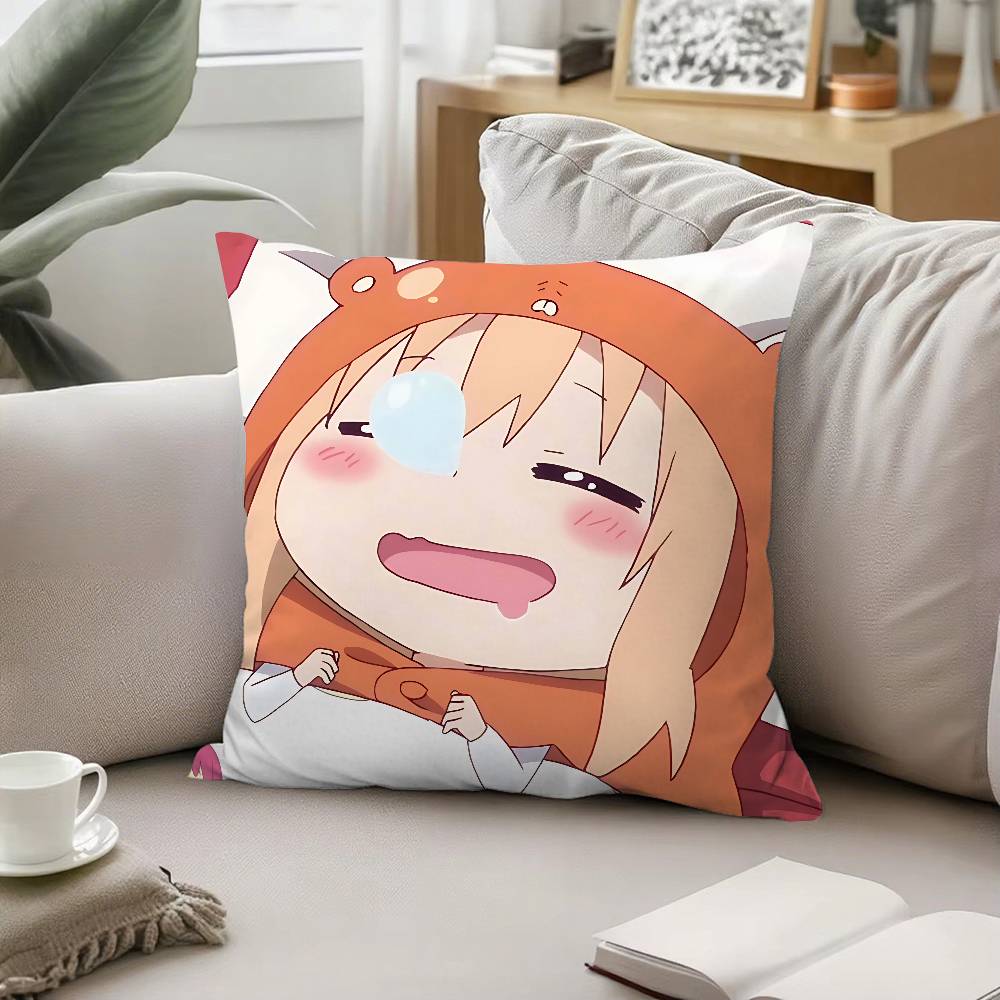 Cute Umaruchan Pillow Case Sofa And Living Room Decorative Cushion Covers Dustproof And Miteproof Invisible Zipper