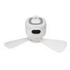 Small Ceiling Fan with Light ABS Quiet Rechargeable Portable Hanging Fan Light with Remote Control