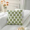 Green Plant Embroidered Decorative Throw Pillow Case Leaves Pattern Boho Cushion Covers For Living Room Sofa Bed Home Decor