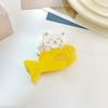Girl Hair Clip Cartoon Cat Fish Shape Hair Claw Anti-slip Teeth Back Head Shower Hair Clip Hair Accessories