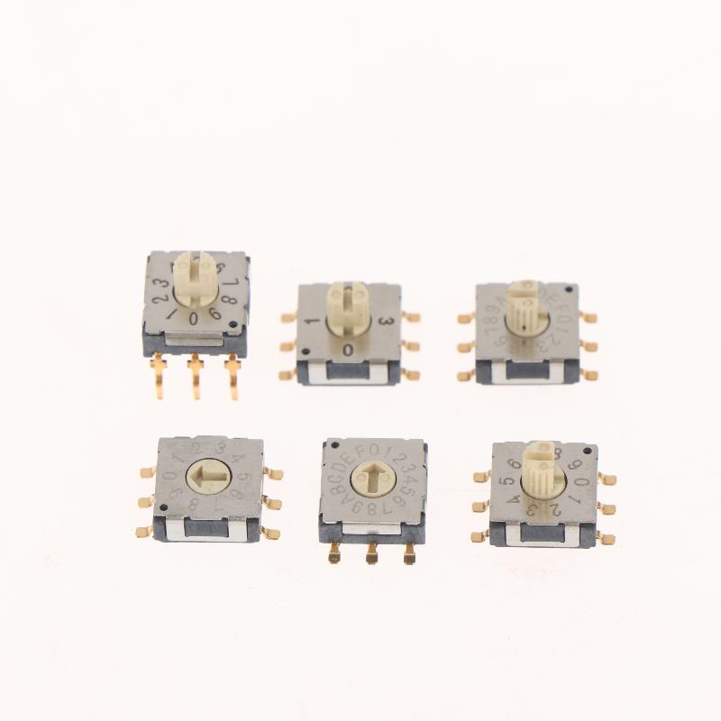 2Pcs Mini Encoder Rotary Encoder Switch Bcd8421 Multi Gear Band Knob Switch Smd Band Switch