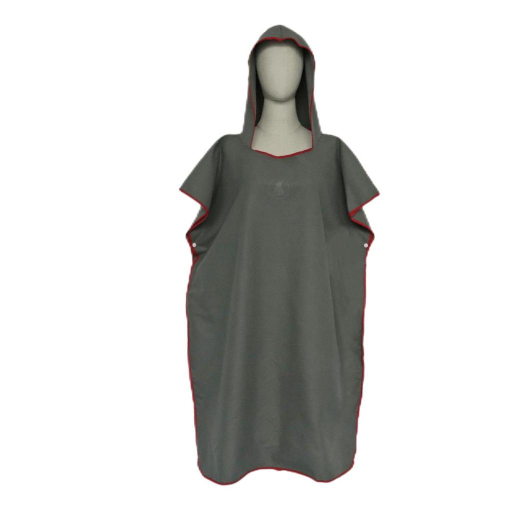 Microfiber Quick-Dry Beach Robe - Solid Color, Absorbent Changing Poncho