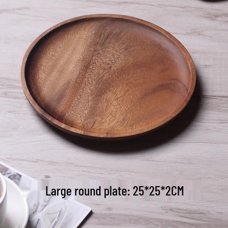 Wooden Leaf-Shaped Snack and Tea Tray